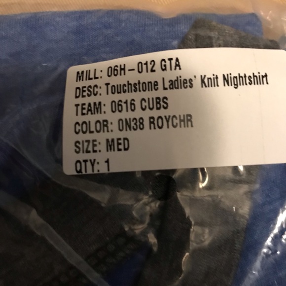 Concepts Sport Chicago Cubs Genuine Merch Touchstone Ladies Knit Nightshirt MED - Picture 4 of 5